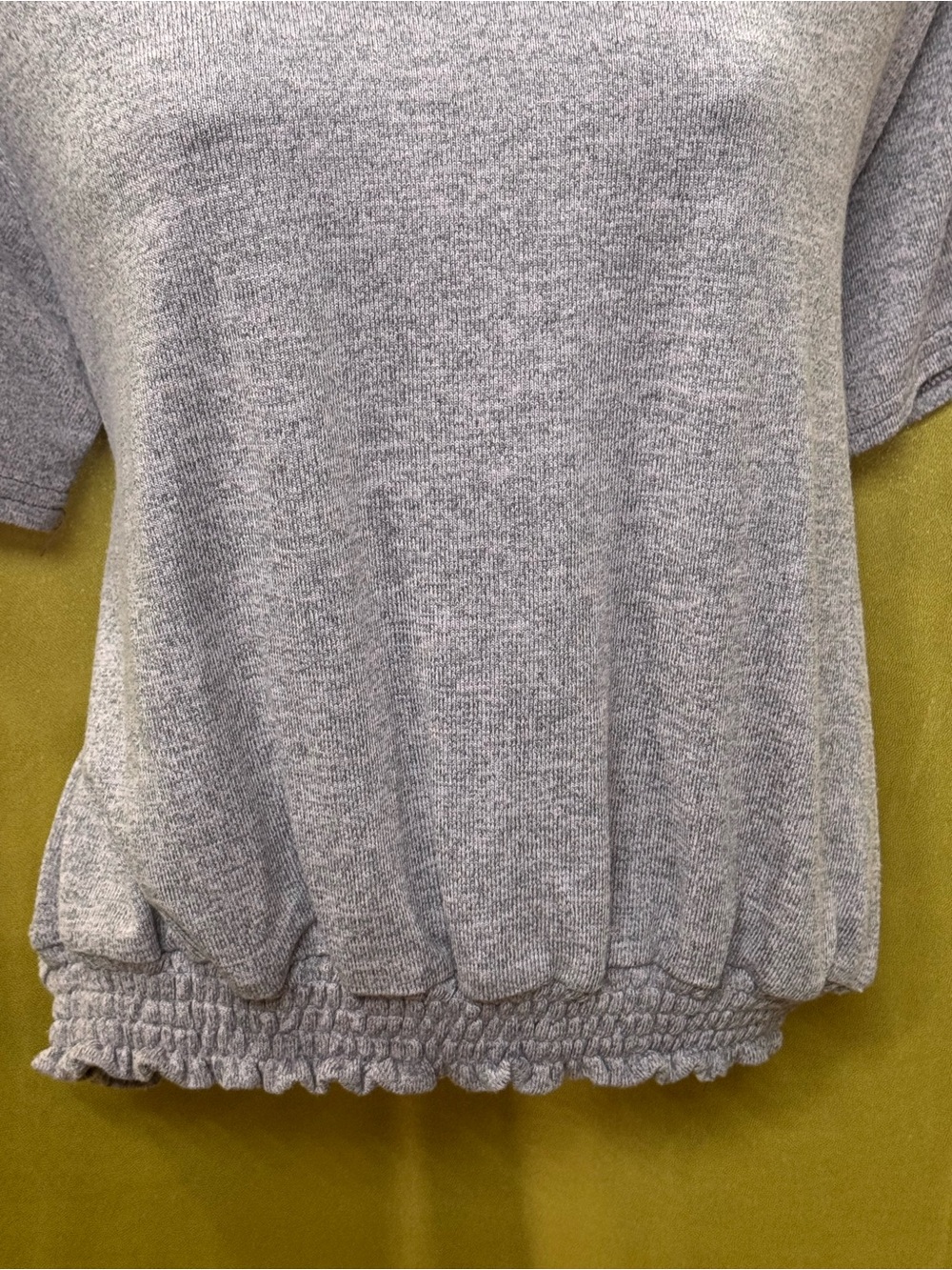 Hyfve Purple Knit Short Sleeve Smocked Hem Top Size Small - Picture 2 of 15